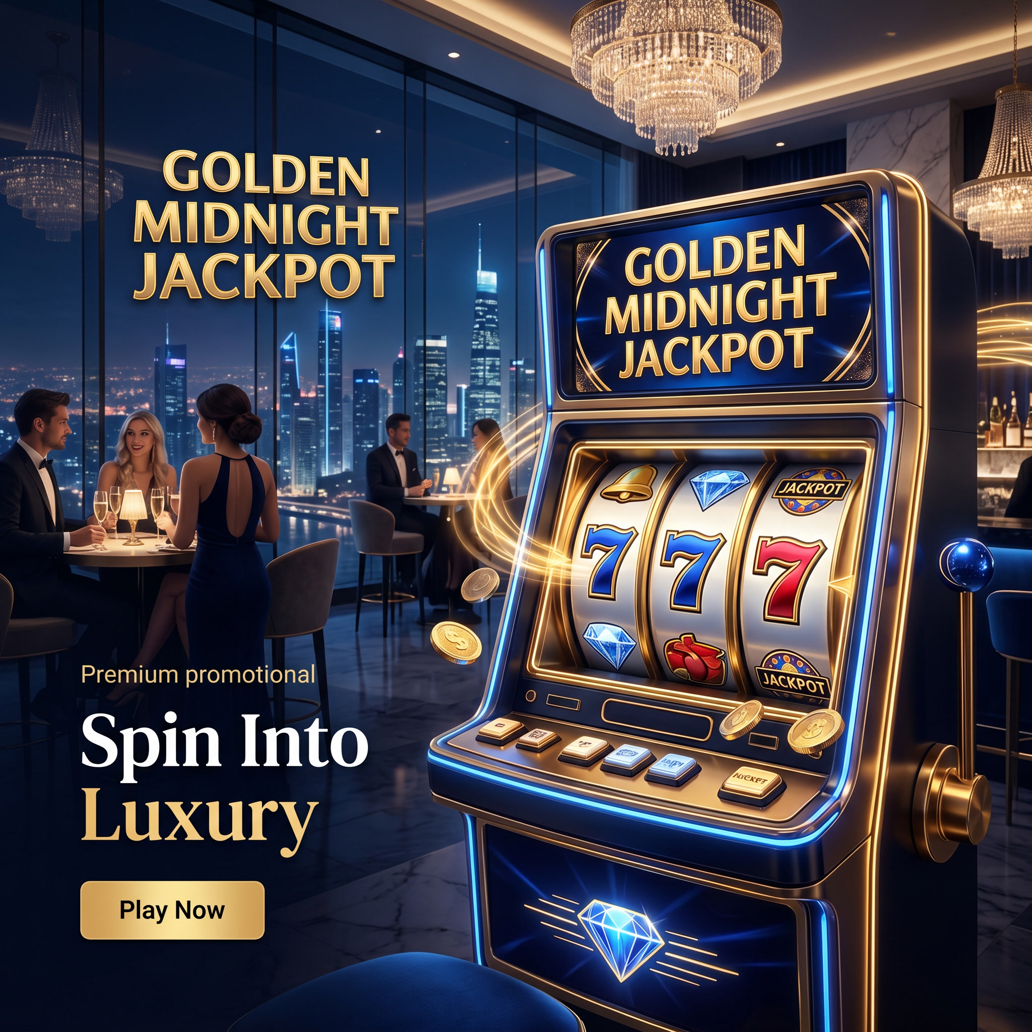 Luxury jackpot slot lounge